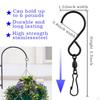 10 Degree Rotate Swivel Hooks Clips Metal S Hook Hanger for Solar Lights