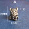 Vintage Brass Samurai Helmet Creative Rope Pendant Three-Way DIY Pendant Accessories Personalized Sword Pendant Wealth Cloth Buc