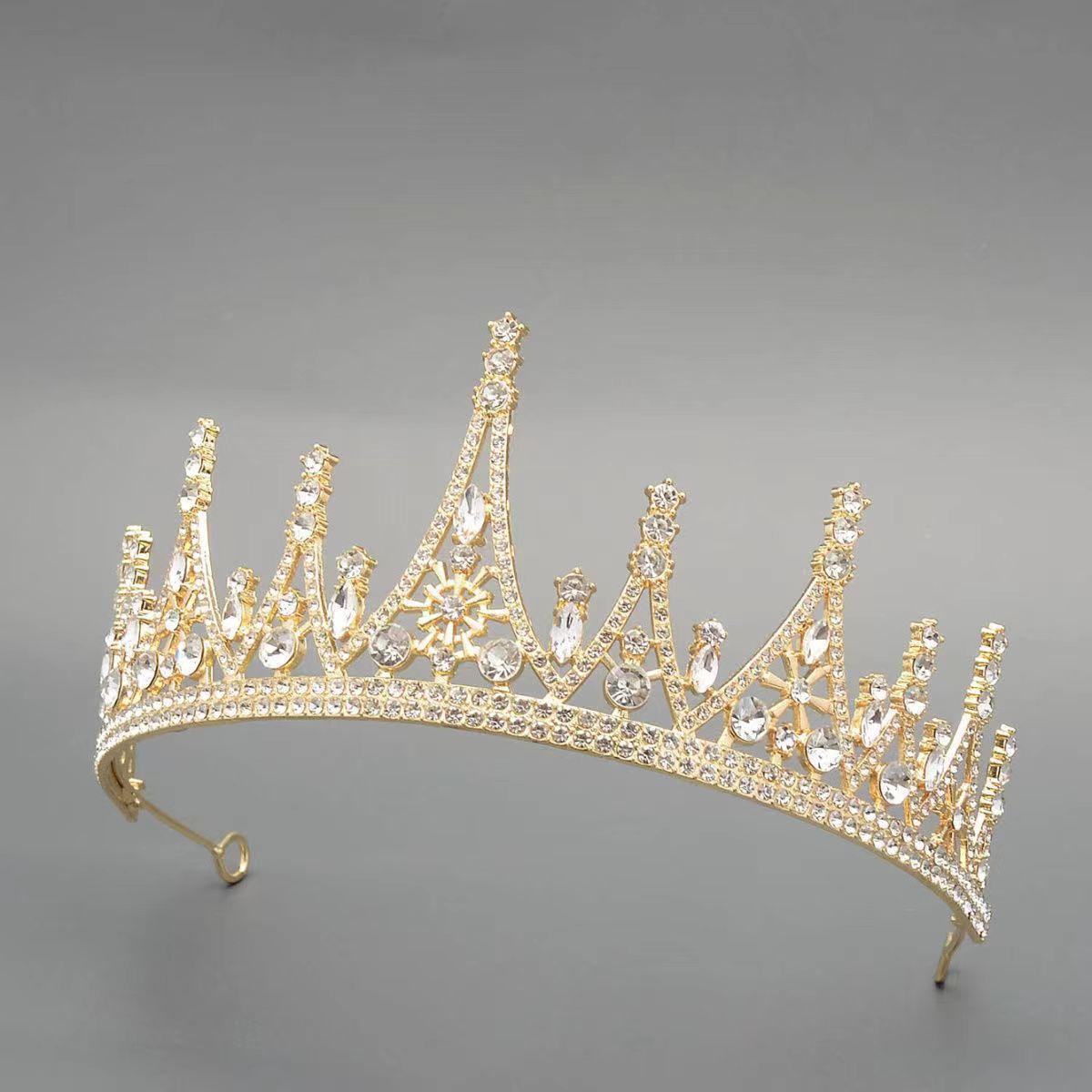 

Корона невесты из сплава, Корона принцессы, корейский стиль, повязка на голову богини с кристаллами, повязка на голову, аксессуары для волос