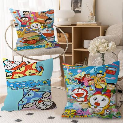 D-Doraemon Pillow Cover for Bedroom Room and Living Room Sofa Decorative Cushion Cover