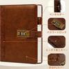 CAGIE System Planner A5 Lockable Notebook Antique Diary with Business Card for PU 230 X Brown Lock, Loose-leaf, 6-ring Ring, Diary, Holder, School,