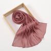 Women's Summer Bright Silk Satin Scarf - Lightweight, Wrinkle-Free, Solid Color Shawl & Headscarf