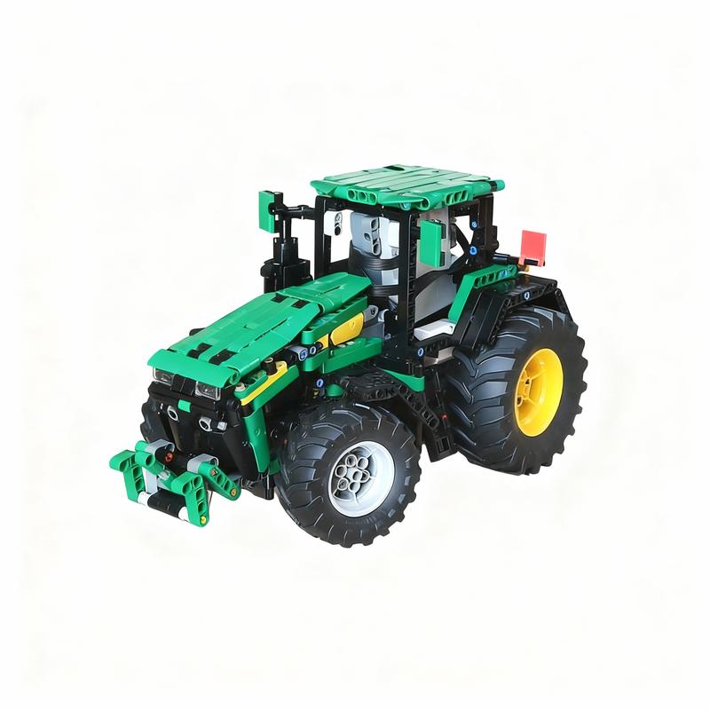 1061PCS MOC Technology Green Farm 8R Tractor Build Model DIY Creative Assembly Building Blocks Display Birthday Gift Decor Set