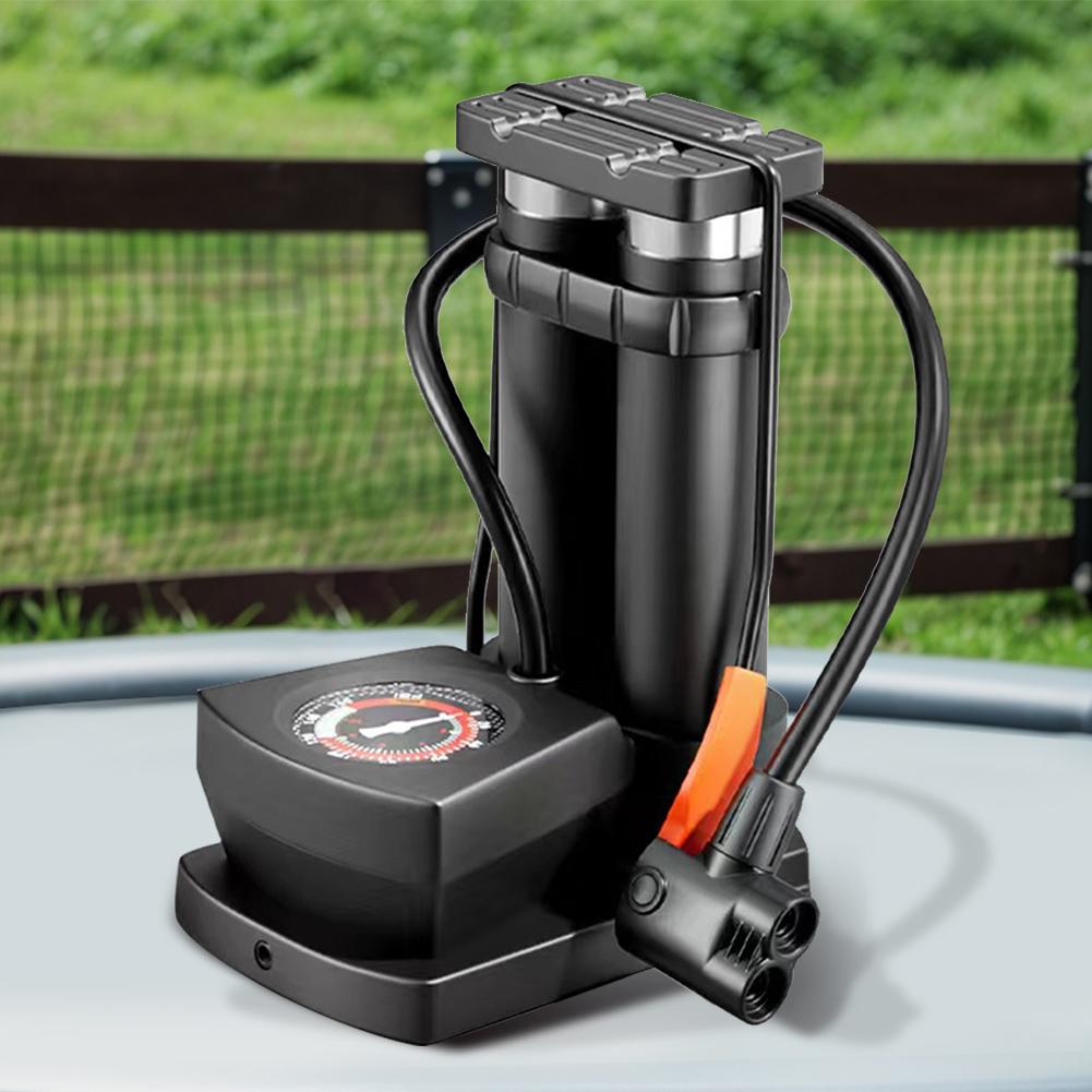 Foot Pedal Portable Pump with Gauge Foot-Activated Floor Pump High Car Basketball Inflator for Electric Car Motorbike