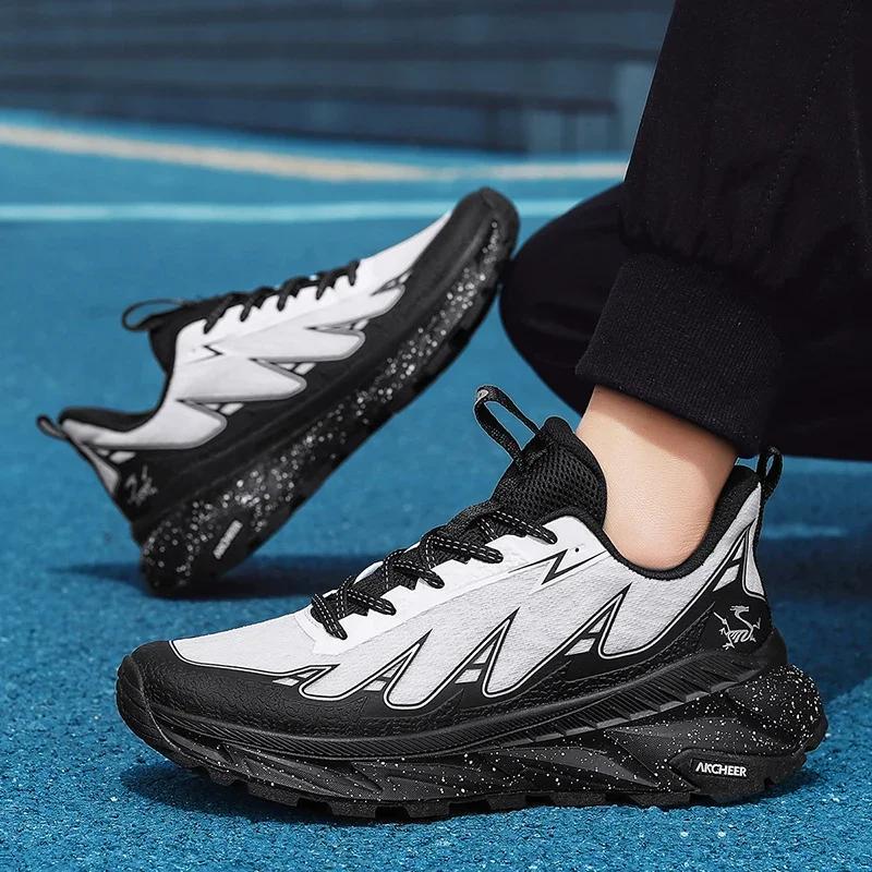 Casual Fashionable Men's Sports Shoes  Summer Lightweight Breathable Comfortable Height Increasing Anti Slip Thick Sole Shoes