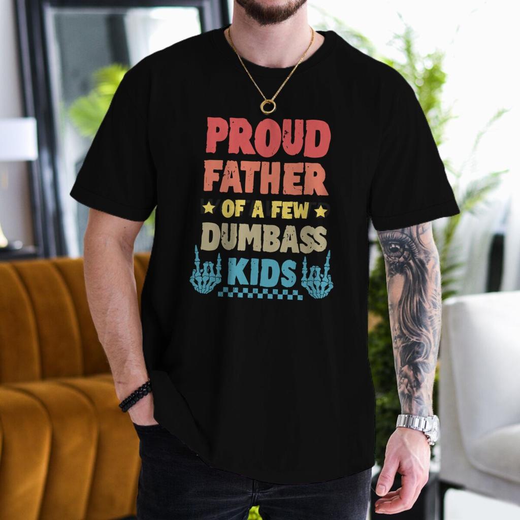 Proud Father Fashion Casual Tops Fathers Day Gift T Shirts Classic Tops Dad Life Fashion Casual Tshirt Unisexs Clothing