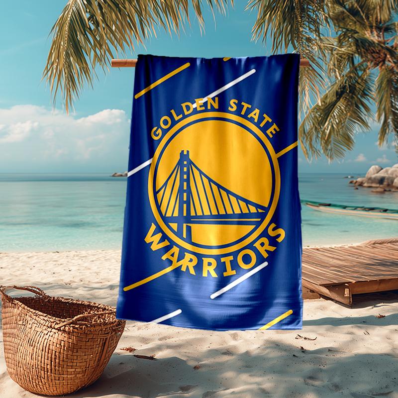 Ultra-Soft Beach Towel with Warriors Theme,Ideal for Pool - Camping, Diving - Perfect Travel Essential, Vibrant Beach Towel.