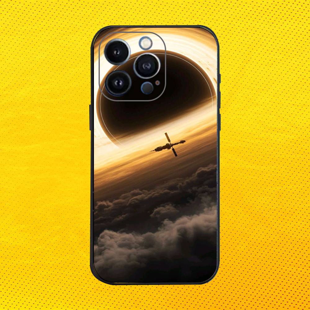 Interstellar Phone Case For iPhone 16e,16,15,14,13,12,11,Pro,X,XS,Max,XR,Plus,Mini Soft Black Cover