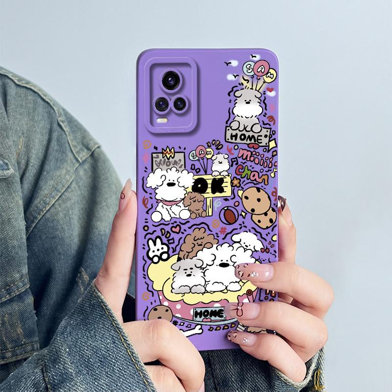 For Vivo V20 Phone Case Cute Astronaut Soft Silicone Lens Protective Back Cover for VivoV20 V2024 V2025 Coque Vivo v 20 Shells
