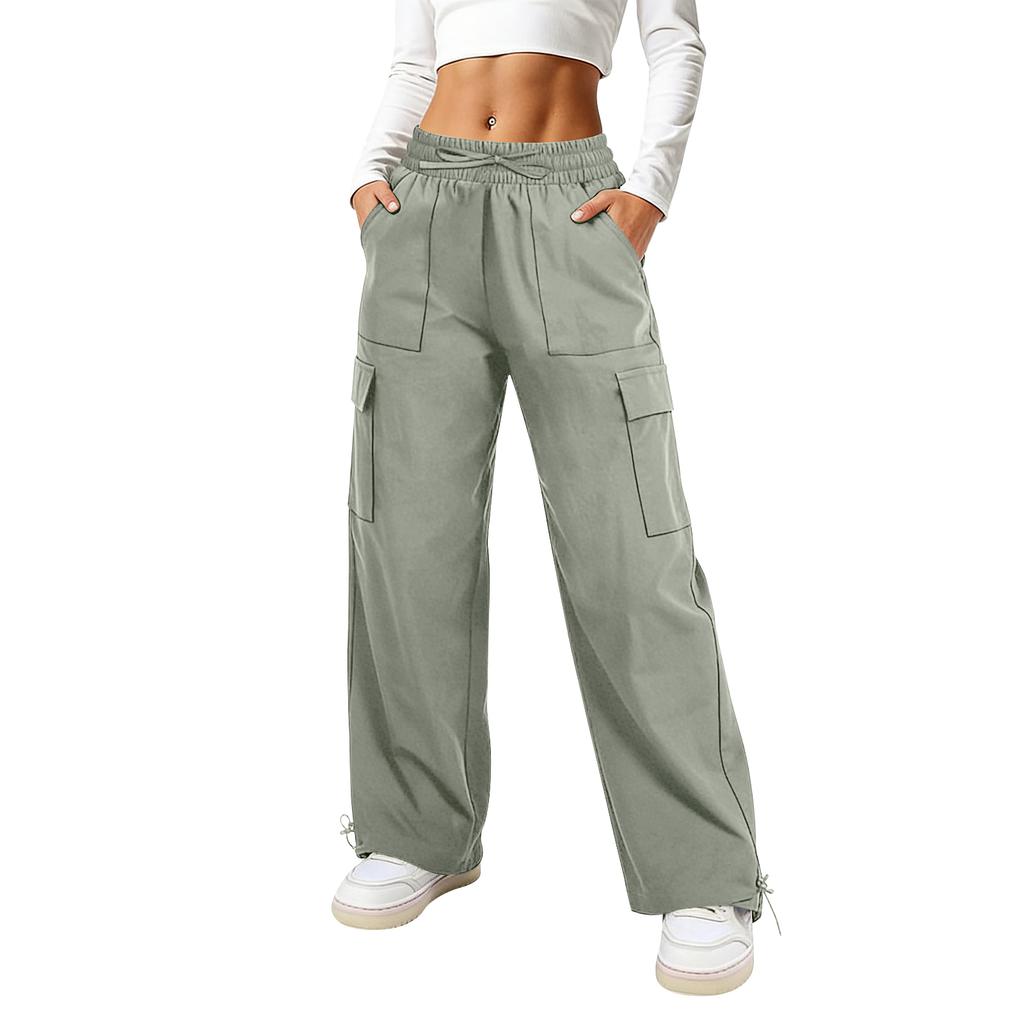 Women’s Loose Casual Pants – Quick-Dry Cargo Pants With Drawstring