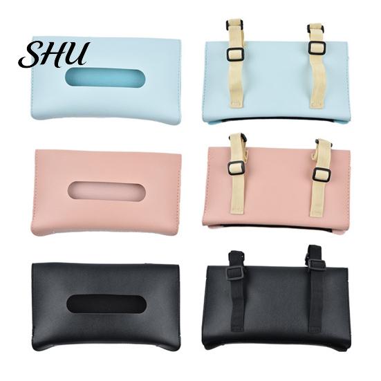 Visor Tissue Dispenser Car Box High Capacity Durable Fine Texture Space-saving Wear-resistant Store Holder Paper Towels Faux Leather Practical for