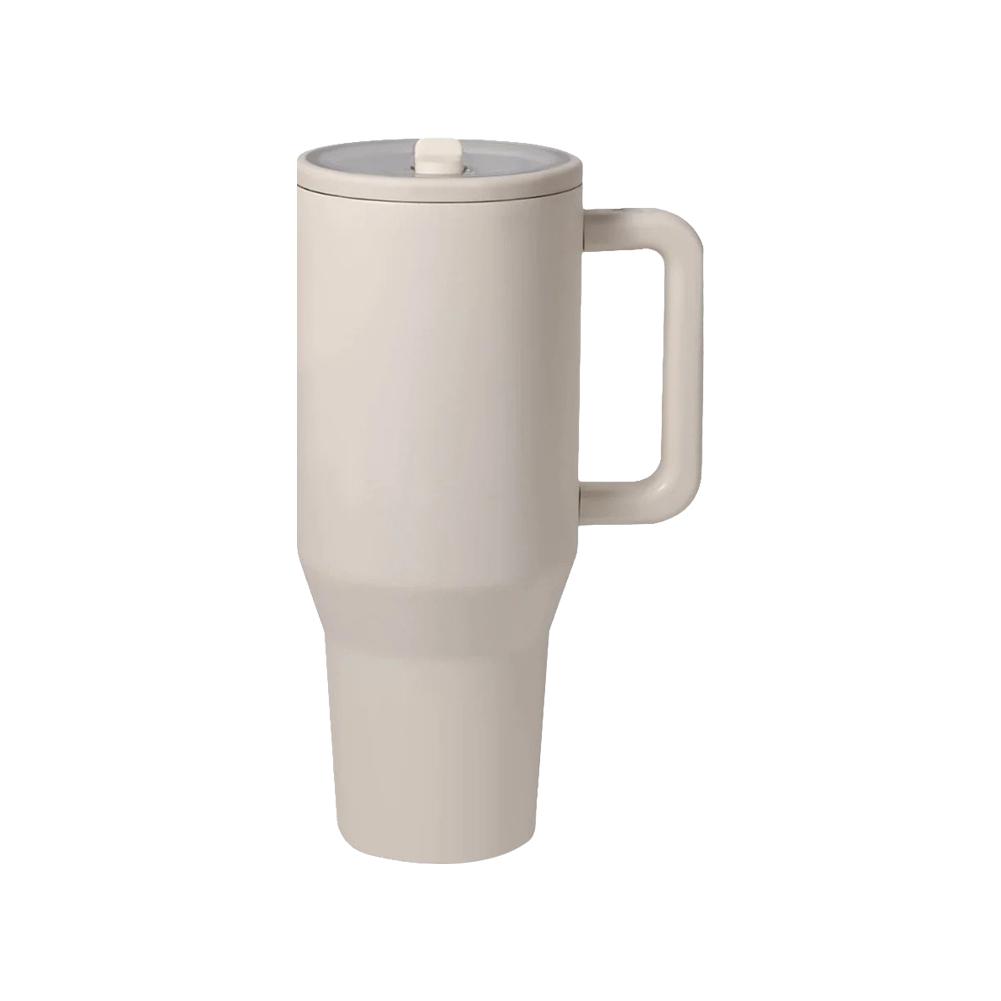 32/40oz Stainless Steel Straw Insulated Water Bottle Thermal Coffee Car Cup Cold Hot Mugs Large Vacuum Flask for Outdoor Travel