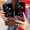 Coffee Beans Matte TPU Mobile Phone Case for OPPO Reno 14 13 12 11 10 9 8 7 6 5 F T Pro 5G Colorful Printing Cover