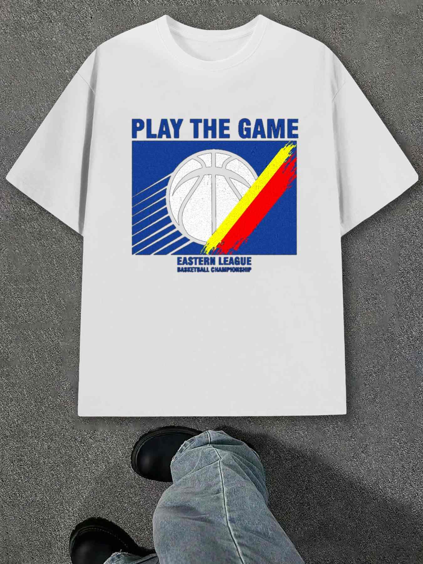 Men s T-Shirt Y2K Play the Game T-Shirts White 2XL