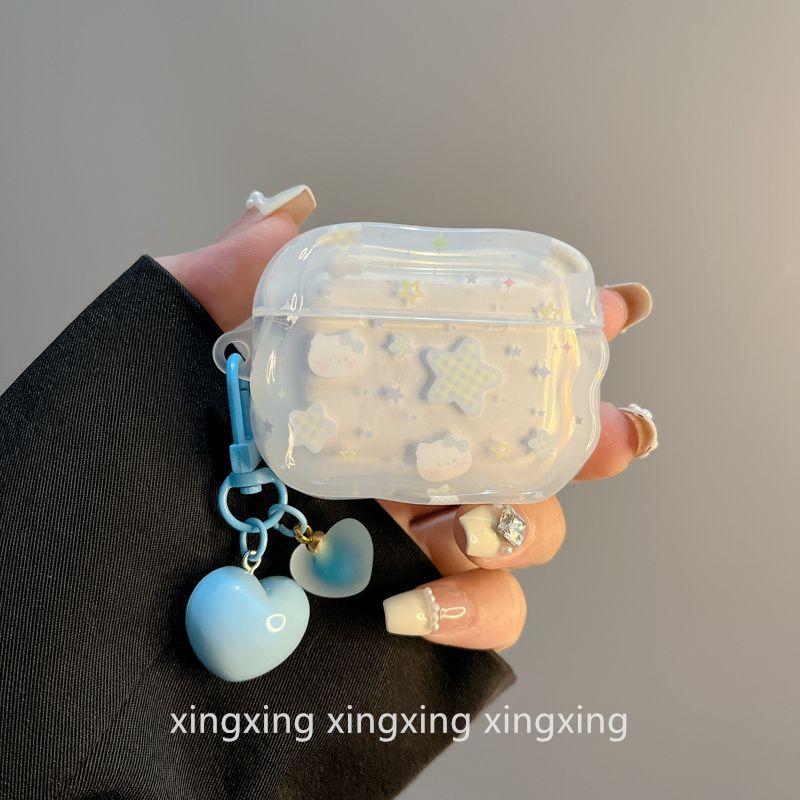 INS Cute Blue XINGX Cat Applicable Airpods4 Protective Case Apple Bluetooth Airpodspro2 Earphone Case 3 Generation