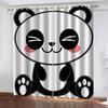 Home Interior Curtains 3D Luxury Animal Cute Panda Window Blackout Curtains For Living Room Bedroom Home Decor 2Pieces