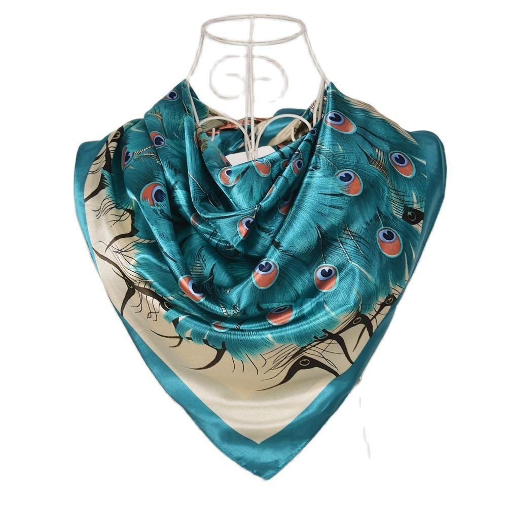 [BYSIFA] Ladies Sweet Pink Purple Square Scarves Autumn Winter Satin Scarves Muslim Headscarves 90*90cm Crepe Satin Silk Scarf