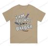 100 Cotton Tshirt  T Shirt Unisex Proud To Be A Barber Summer Coolness Casual Short Sleeves S6xl