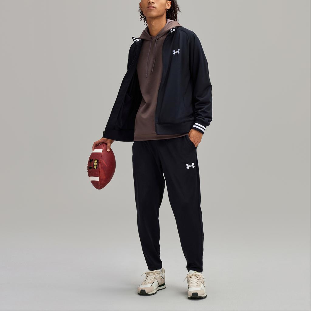 Under Armour Track Logo Simple Comfortable Soft Casual Sports Suit Unisex Suit Black 1389369-001