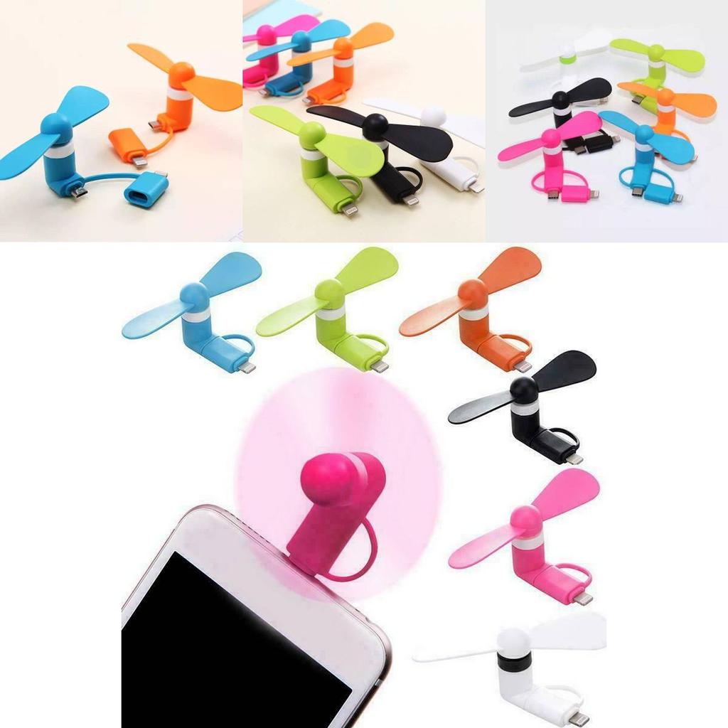 Apple Phone Mini Plugin Fan With Soft Blades Portable Cooling For Commuting And Office