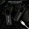 Fingerprint Lock AntiTheft Security USB Rechargeable Thumbprint Padlock for Luggage Case(Black )