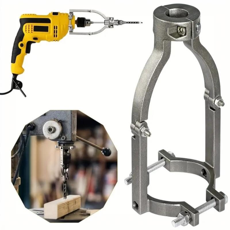 1Pcs Square Hole Drill Fixed Bracket Easy Installation And Disassembly For Woodworking Drill Bit Adapter