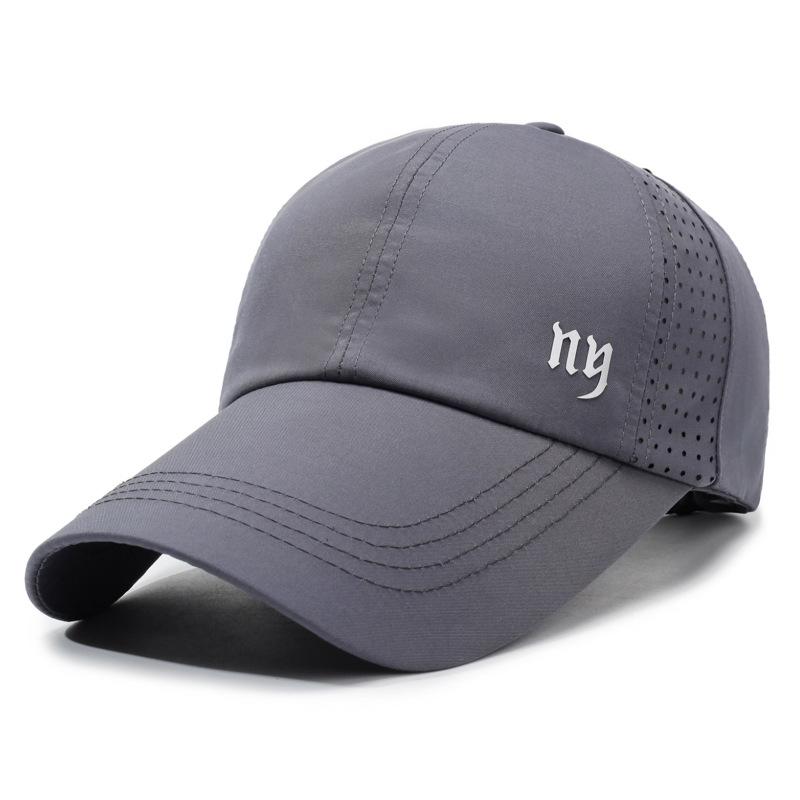 

Spring Summer Quick-Drying Baseball Cap Men s Outdoor Long Brim Cap Sunshade Sports Cap темно-сірий