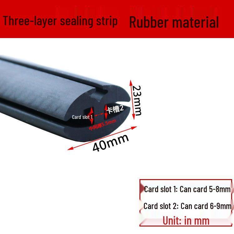 H-образная трехлепестковая резиновая уплотнительная лента для стеклянного смотрового окна шкафа управления