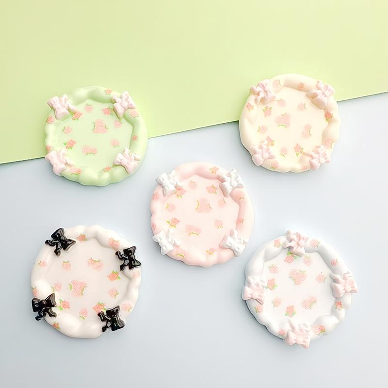 2Pcs Cute Resin Paint Palette Nail Art Palette Nail Art Display Stand Mini Portable Tone Nail Tools Art Supplies Decorative