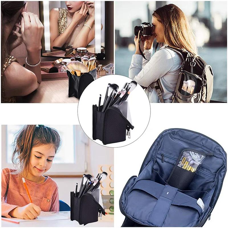 Makeup Brush Travel Case Cosmetic Toiletry Bag Organizer for Men Women Beauty Tools Kit Pouch Wash Storage Accessories