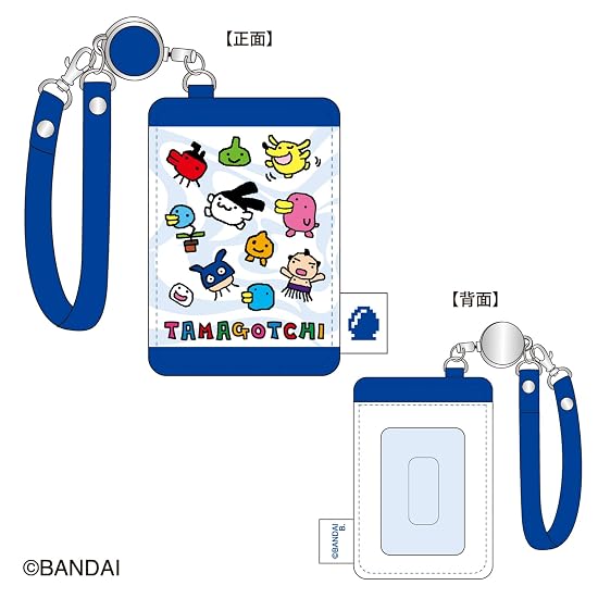 BANDAI Tamagotchi Pass Case with Reel, Navy TG-RT-NV H10.6×W7.3×D0.7cm 2024-06