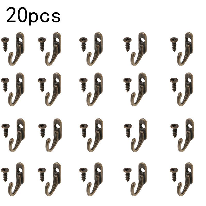 Zinc Alloy Coat Hooks Vintage Bronze Hangers Multi-Purpose Wall Hook Adhesive Door Hangers Load Rack Strong Bathroom Kitchen