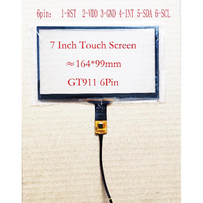 7 inch IPS Display LCD For Car Navigation Radio Universal 40pin 1024*600 With Capacitive Touch Screen 165*100mm 5.5mm GT911 6pin