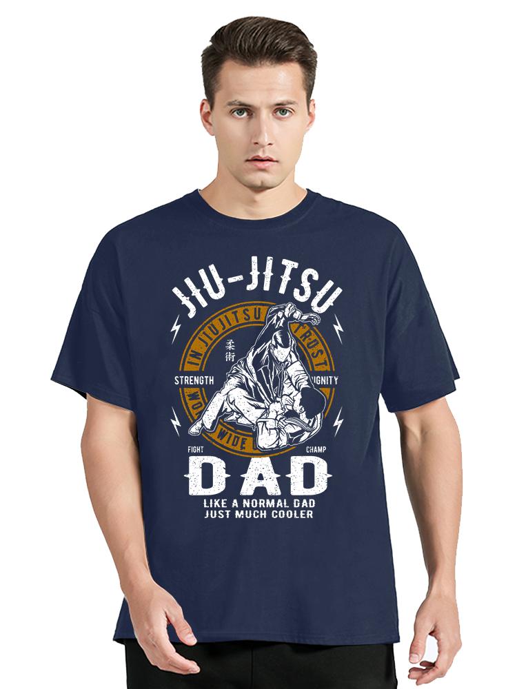 

Jiu Jitsu Dad Fathers Day Classic T-Shirt For Male Martial Arts Clothing Oversized Tshirt O-Neck Fitness T Shirt Cotton Tops M