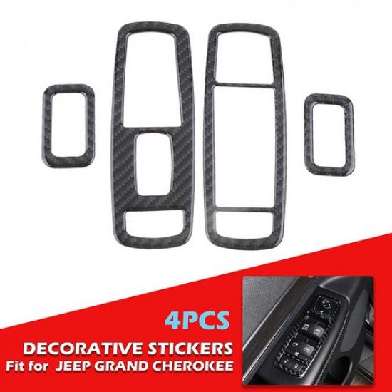 Window Lift Switch Button Cover Trim Decora For Jeep Grand Cherokee 2011-20