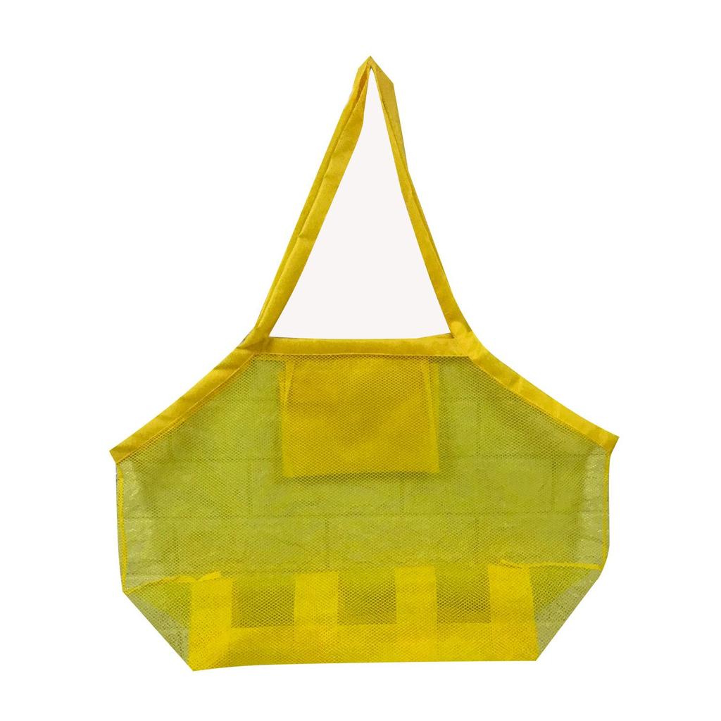 Large Capacity Mesh Beach Bag for Kids - 9 Colors, Foldable Storage for Toys & Clothes