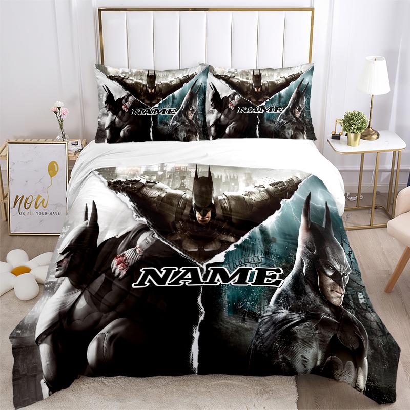 Custom Textile Superhero Compilation Bedding 3 Piece Set HD Print Duvet Cover Pillowcases for Teens Adult Bedroom Decoration