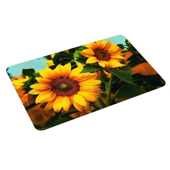 

Соняшник Фланель Нековзкий Водопоглинаючий Килимок Дверний Килимок Підлога Ванна Декор 4