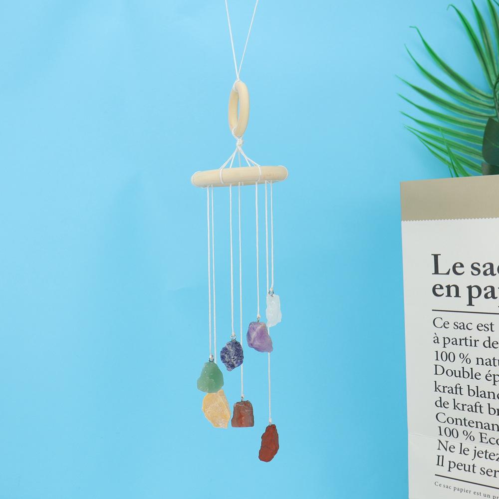 Boho Chic Raw Crystal Quartz Wind Chimes Hanger Home Decorations and Garden Sun Catcher Handcrafted for Your Unique Style
