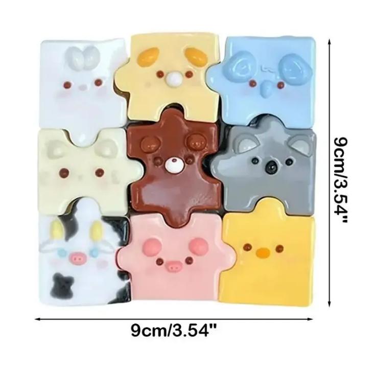 

Cartoon Squishy Colorful Animals Jigsaw Puzzle Fidgets Toy Super Soft Jigsaw Puzzle Squeeze Toy Relieve Anxiety Gift Present for Firends