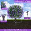 Artificial Topiary Ball with Lavender Flowers 16 Inches UV Resistant Faux