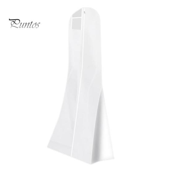 

Чехол для свадебного платья с прозрачным окошком, застежка-молния, влагонепроницаемый чехол для платья, пылезащитный чехол для хранения белый