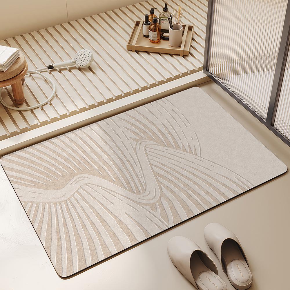 Diatom Mud Bathroom Mat: Absorbent, Anti-Slip, Wear-Resistant, Easy-Clean Floor Mat for Home Use