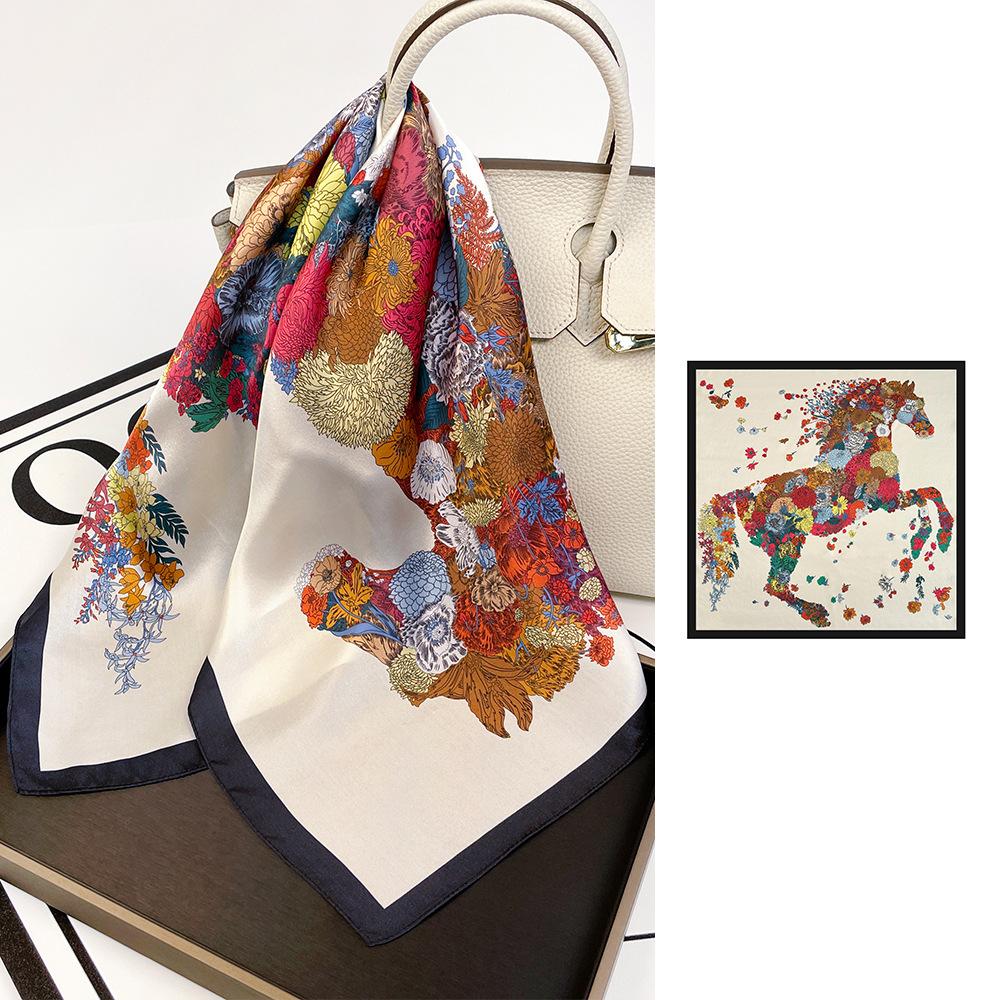 Silk scarf mulberry silk scarf women s new 70cm plain crepe satin small square scarf luxury silk scarf wholesale silk 66*66cm