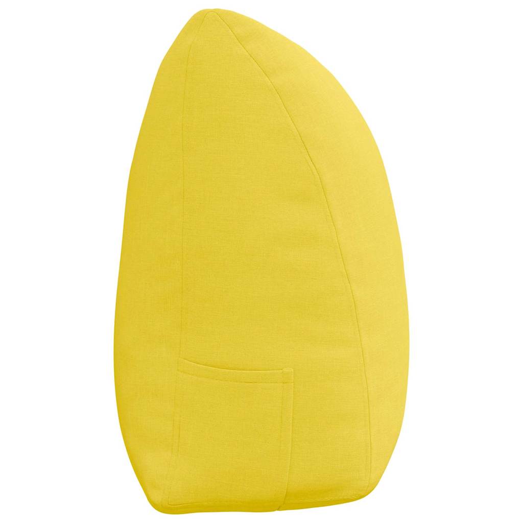 Back Cushion Light Yellow 160 x 24 x 50 cm Fabric