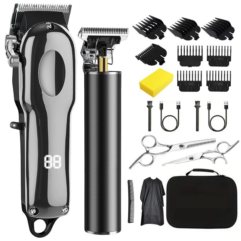 

New multifunctional hair clipper electric clipper rechargeable electric clipper self-shaving electric razor barber shop set