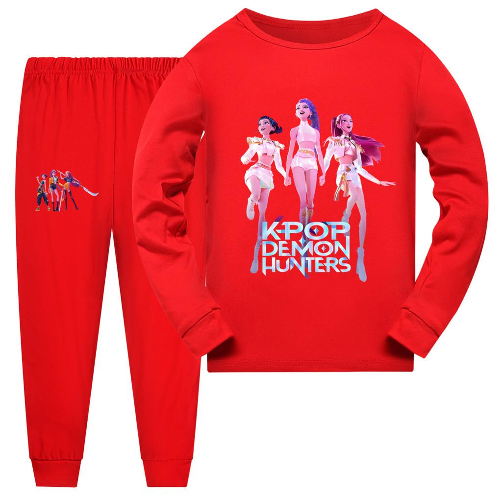 Kpop Demon Hunters Girl Short Sleeve Shorts Matching Pajamas Kids Sleepwear Teen
