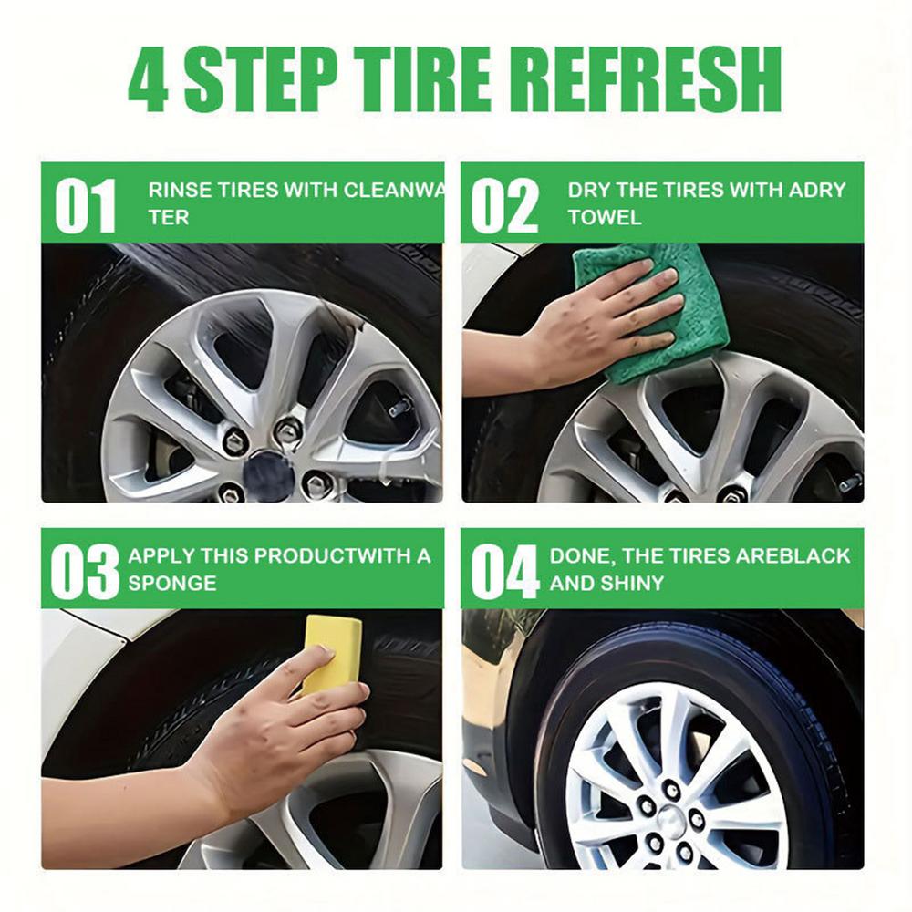 Car Wheel Cleaner Spray Effective 100ml Wheel Cleaner Tire Shine Cleaner Safe Travel-Friendly Tire Cleaner For Stubborn Oil