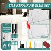 EELHOE Tile Repair AB Glue Kit High Temperature Resistant Liquid Metal Welding Filler Metal Repair Glue for Metal Casting Defect / Repairing Tiles