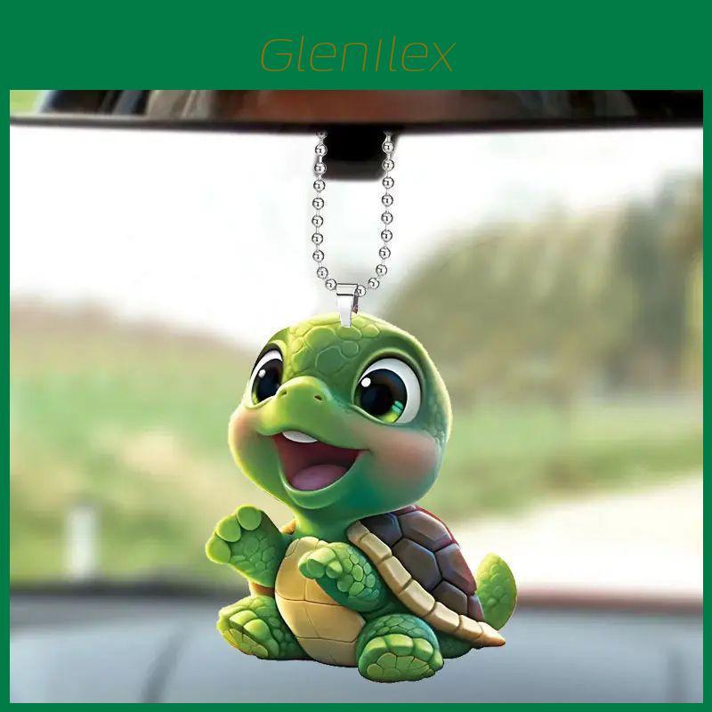 Playful Acrylic Turtle Car Hanging Decoration Cheerfully Crafted For Unique Interior Charm